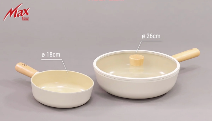 Chảo gốm sứ bắt mắt dùng phổ biến cho bếp từ